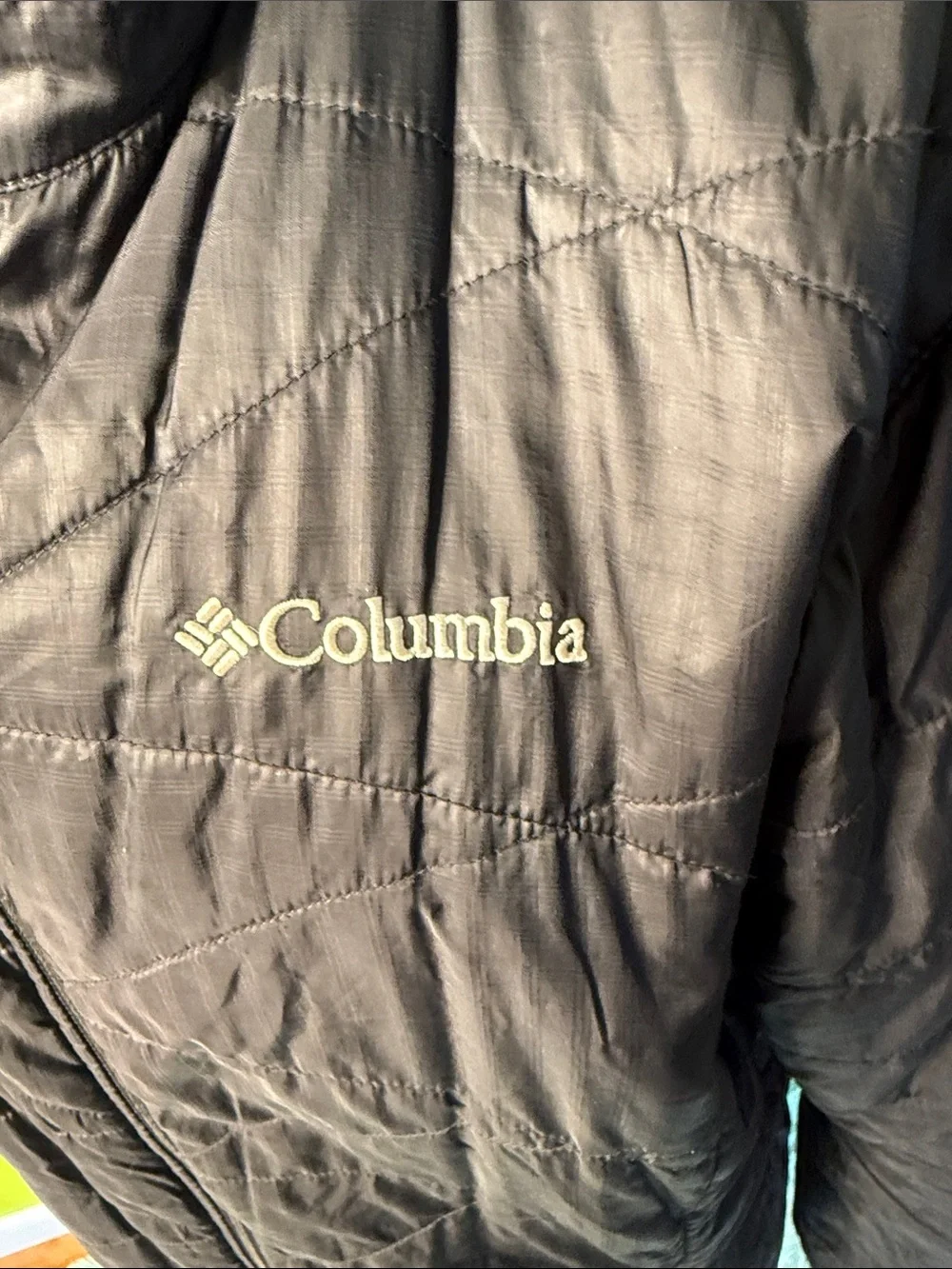 Columbia Black Hooded Women's Long Quilted Puffer Coat
